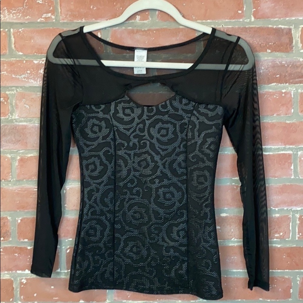 BLACK bodice with Mesh shirt - Picture 2 of 7